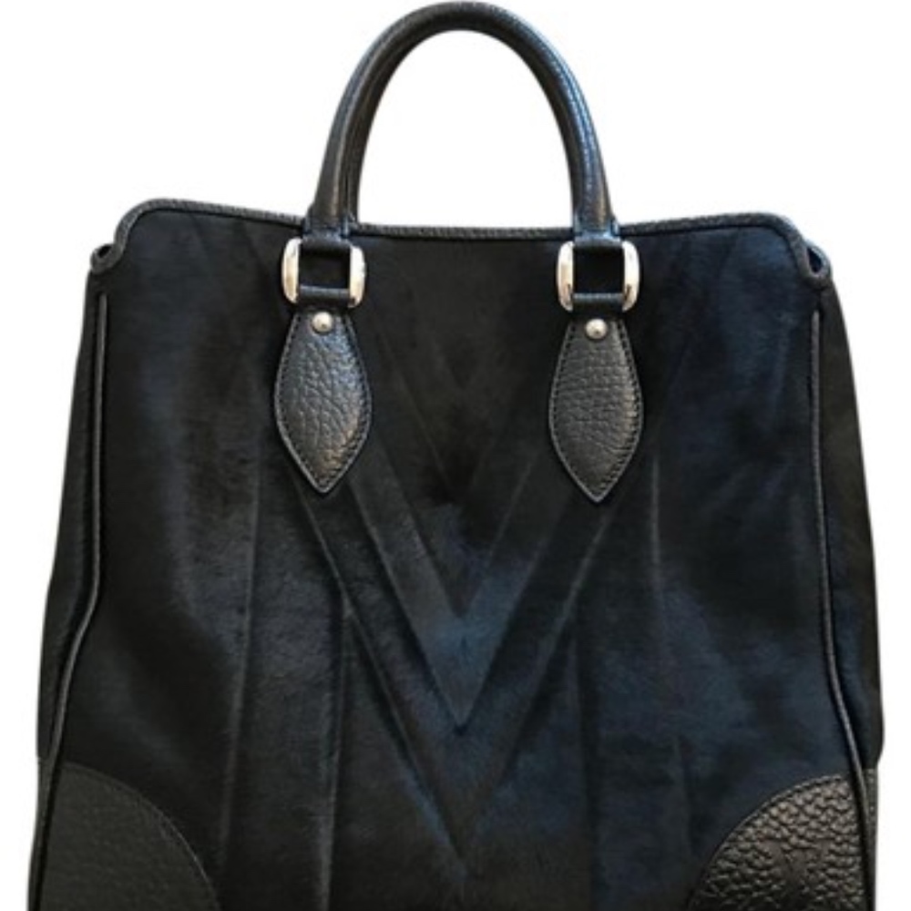 SOLD Louis Vuitton Black Fur Cabas Whistler Tote